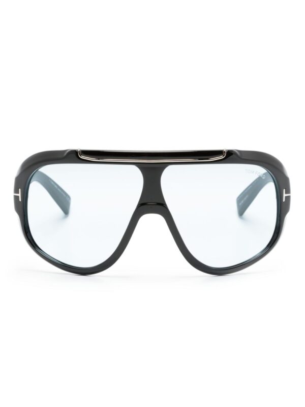 TOM FORD Eyewear logo-plaque shield-frame sunglasses