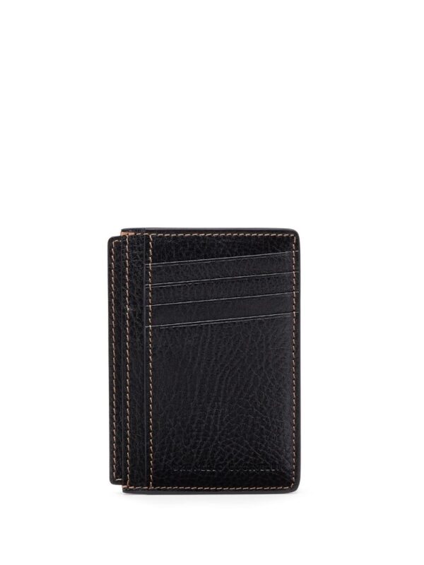 Brunello Cucinelli logo-debossed leather cardholder