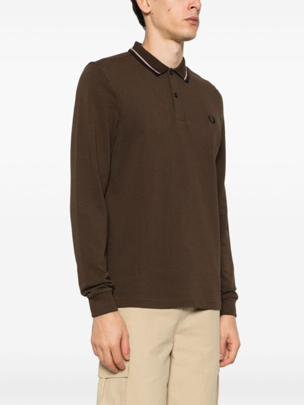 Fred Perry logo-embroidered cotton polo shirt - Image 3