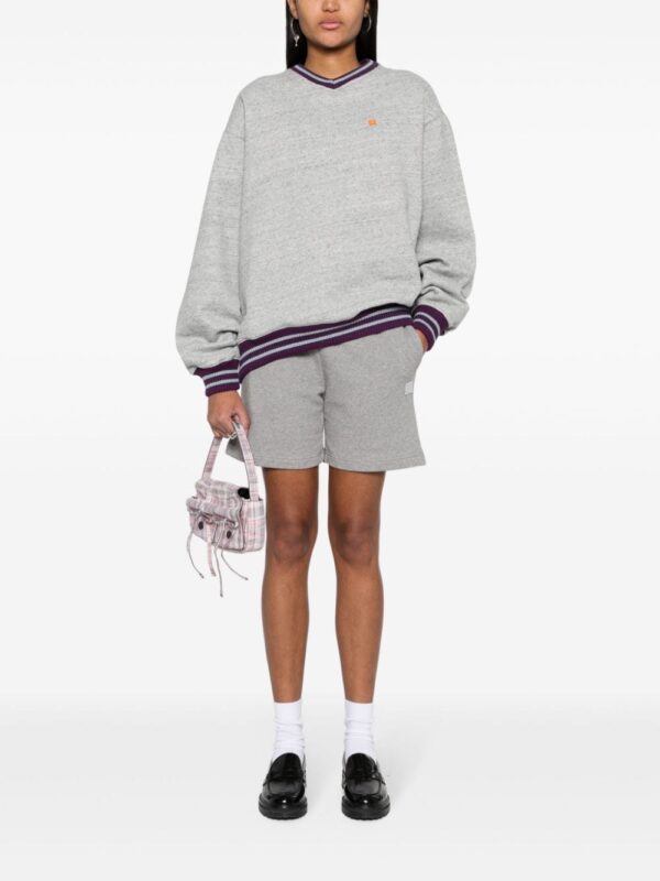 Acne Studios Micro-Face-logo mélange sweatshirt - Image 3