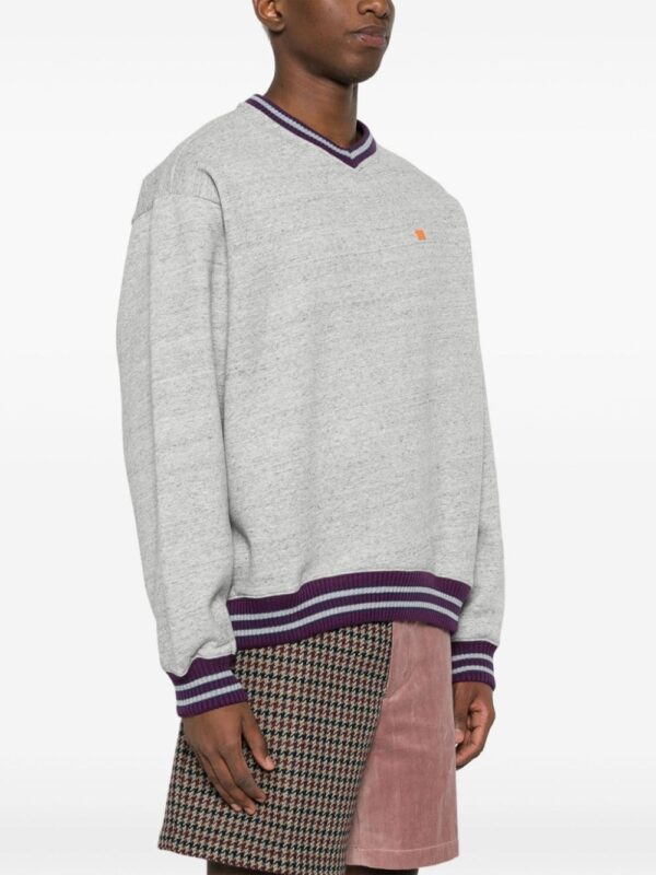 Acne Studios Micro-Face-logo mélange sweatshirt - Image 4