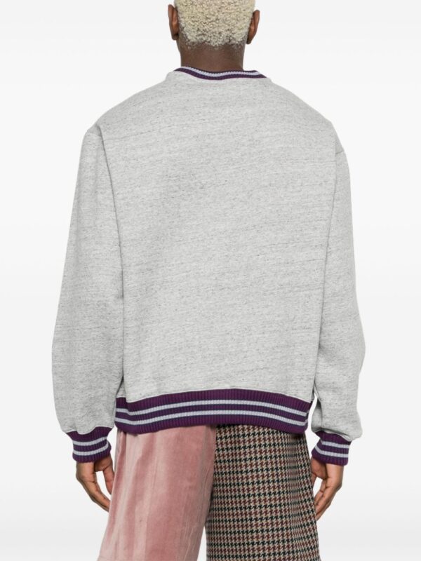 Acne Studios Micro-Face-logo mélange sweatshirt - Image 5