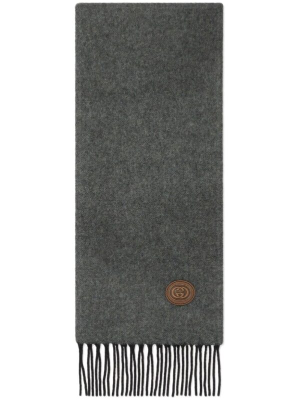 Gucci  Interlocking G-patch cashmere scarf