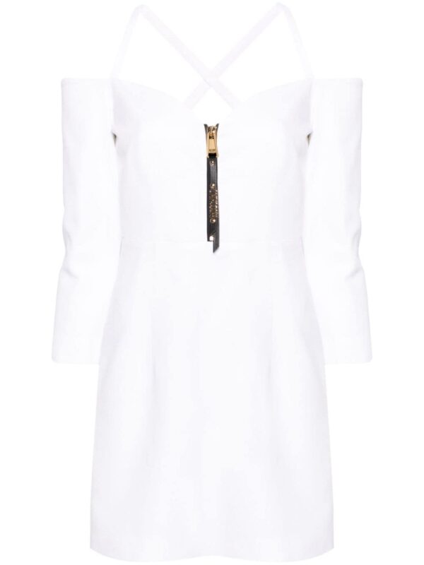 Moschino crossover-strap zipper-detailed dress
