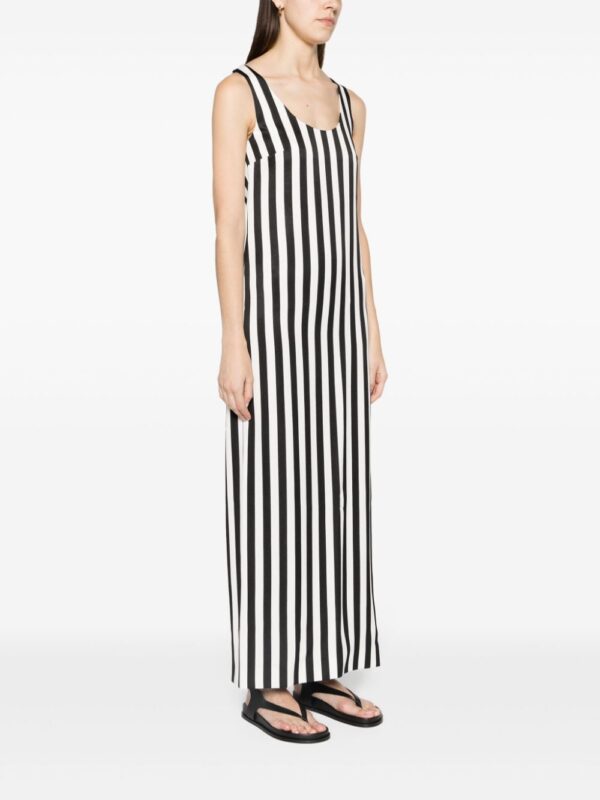 Moschino scoop-neck striped long dress