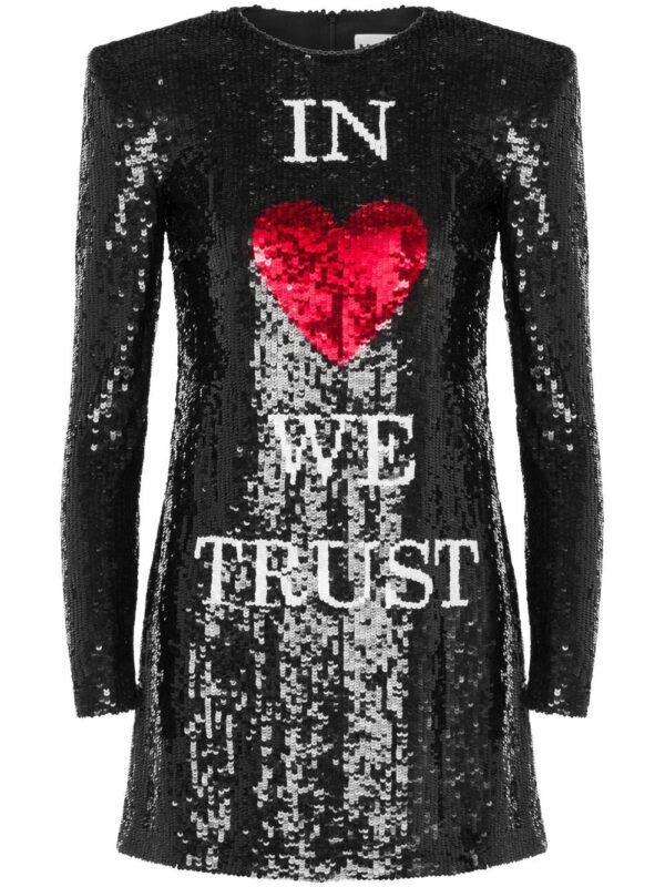 Moschino In Love We Trust sequin-embellished minidress