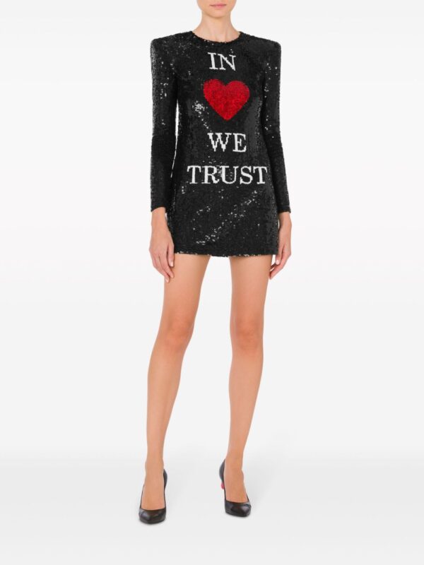 Moschino In Love We Trust sequin-embellished minidress - Image 2