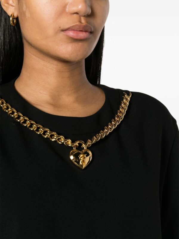Moschino heart-charm crepe minidress - Image 5
