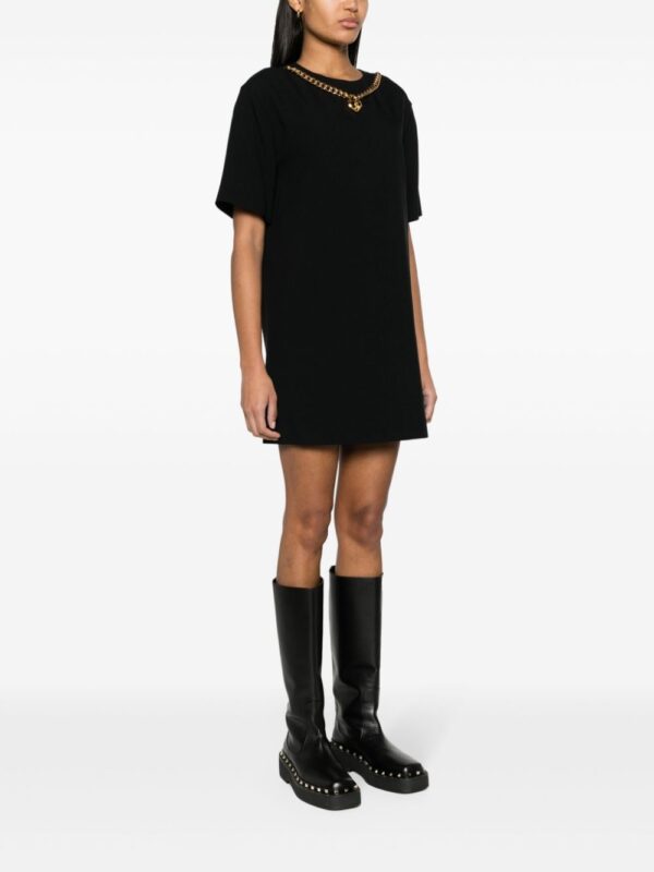 Moschino heart-charm crepe minidress - Image 3