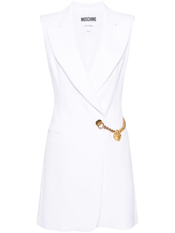 Moschino heart-chain wrapped mini dress