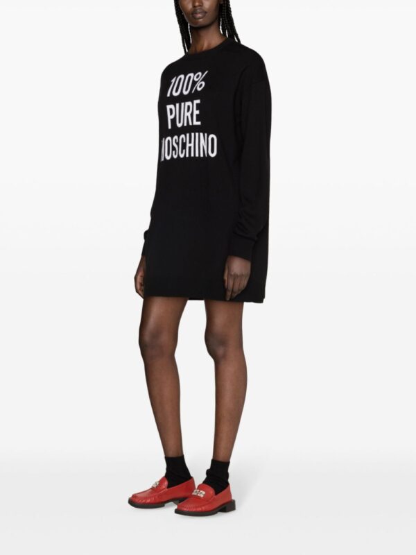 Moschino intarsia-knit slogan knitted dress - Image 3