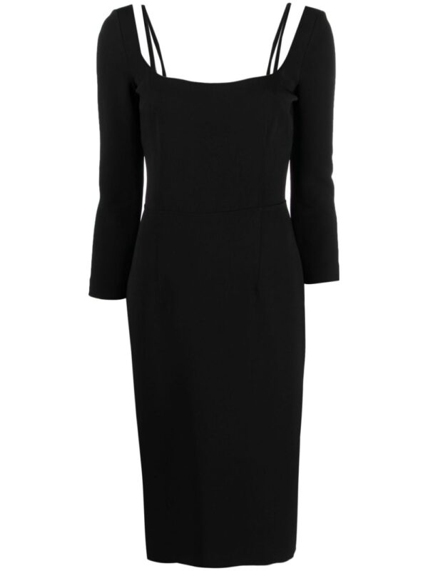 Moschino scoop-neck half-sleeved dress