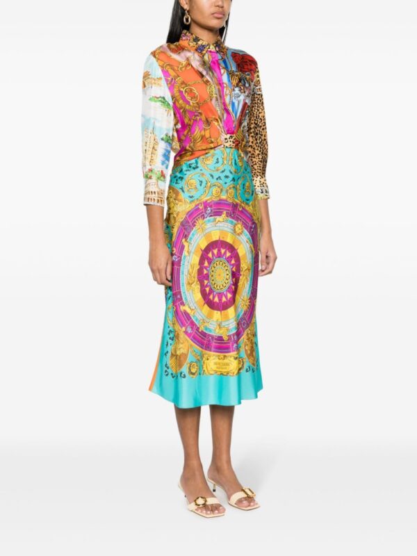 Moschino graphic-print silk midi dress - Image 3