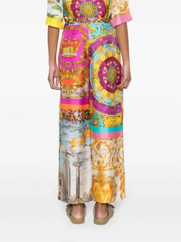 Moschino  graphic-print wide-leg trousers - Image 4
