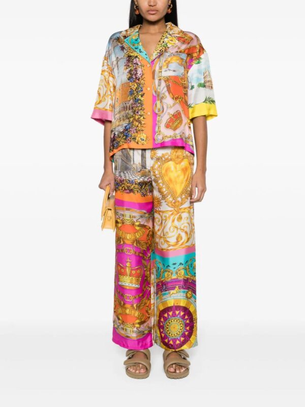 Moschino  graphic-print wide-leg trousers - Image 2