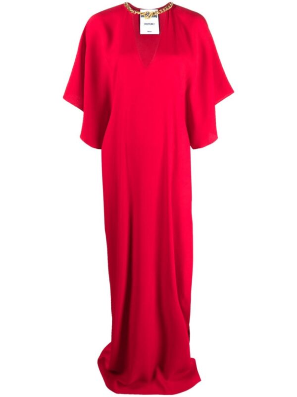 Moschino chain-link crepe maxi dress