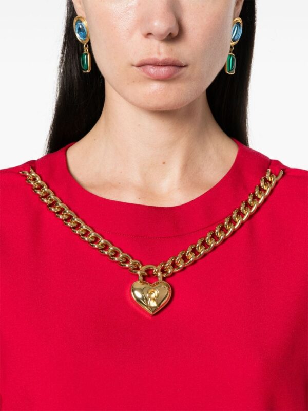 Moschino heart-charm crepe minidress - Image 5