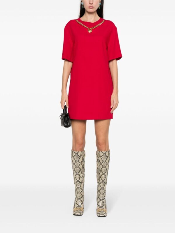 Moschino heart-charm crepe minidress - Image 2