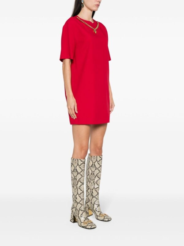Moschino heart-charm crepe minidress - Image 3