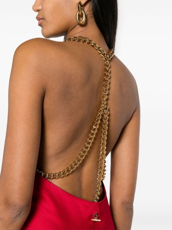 Moschino chain-link detailed halterneck dress - Image 5