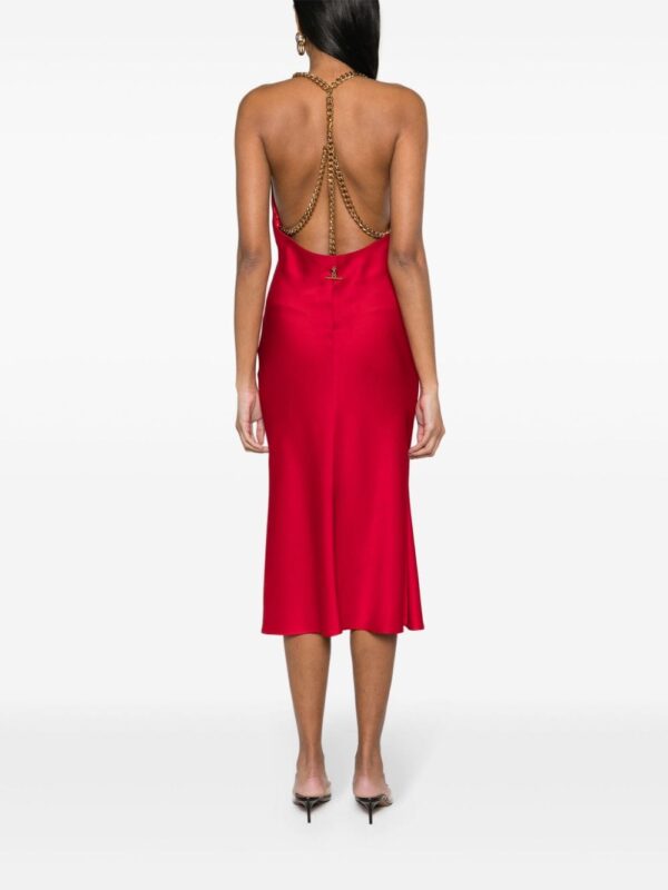 Moschino chain-link detailed halterneck dress - Image 4