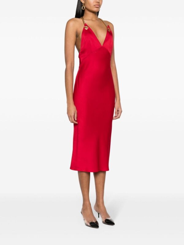 Moschino chain-link detailed halterneck dress - Image 3