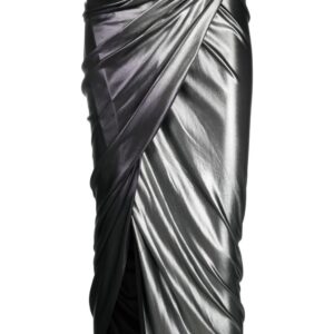 Rick Owens Lilies  ombré-effect draped midi skirt