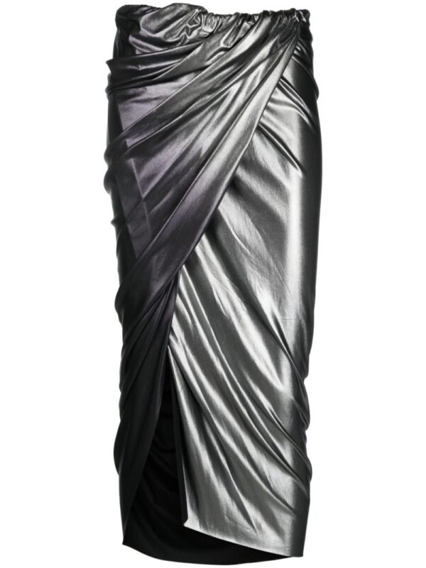Rick Owens Lilies  ombré-effect draped midi skirt