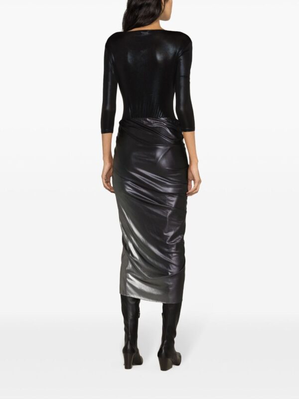 Rick Owens Lilies  ombré-effect draped midi skirt - Image 4