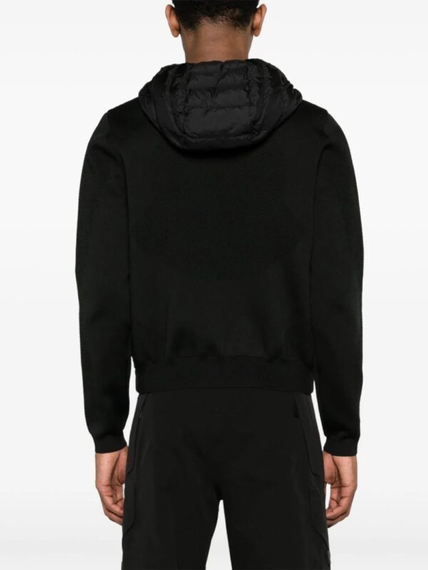 Moncler  knitted-panels hooded puffer jacket - Image 4