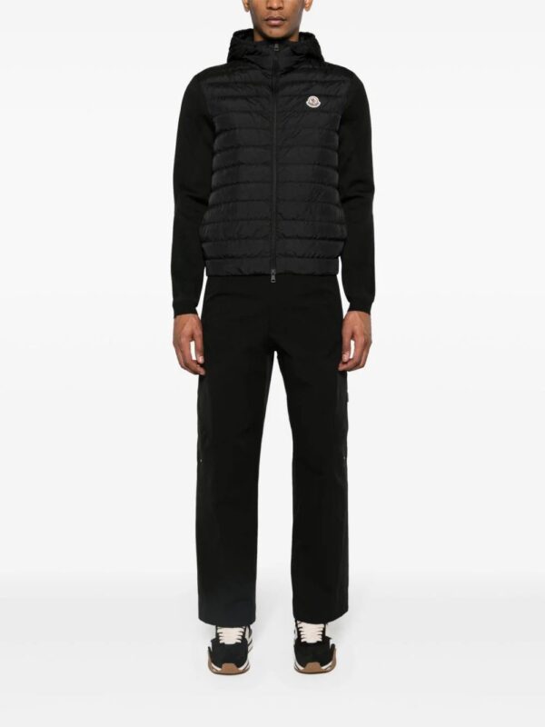Moncler  knitted-panels hooded puffer jacket - Image 2