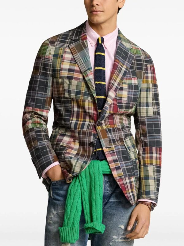 Polo Ralph Lauren  plaid patchwork blazer - Image 3