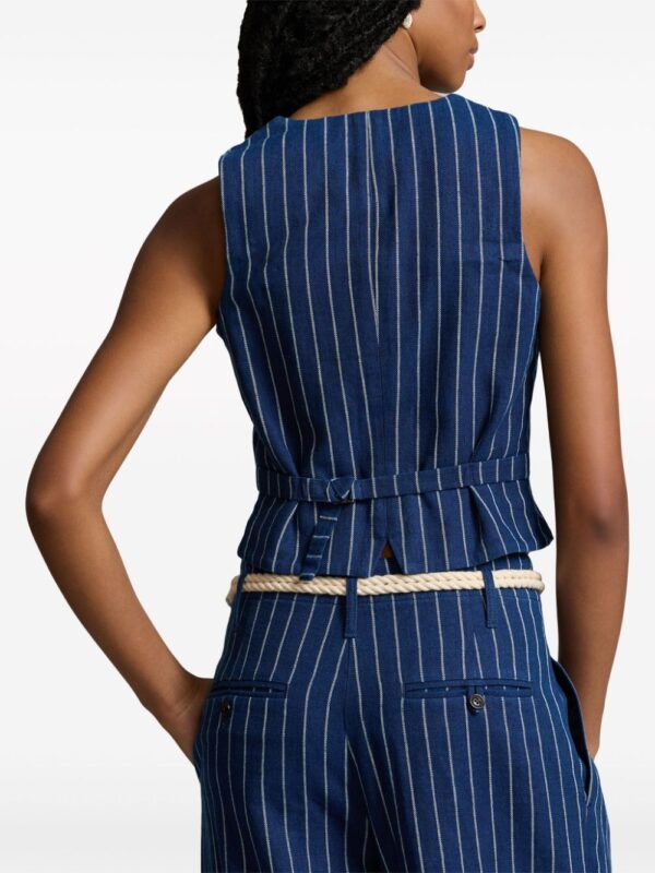 Polo Ralph Lauren  pinstripe denim waistcoat - Image 4