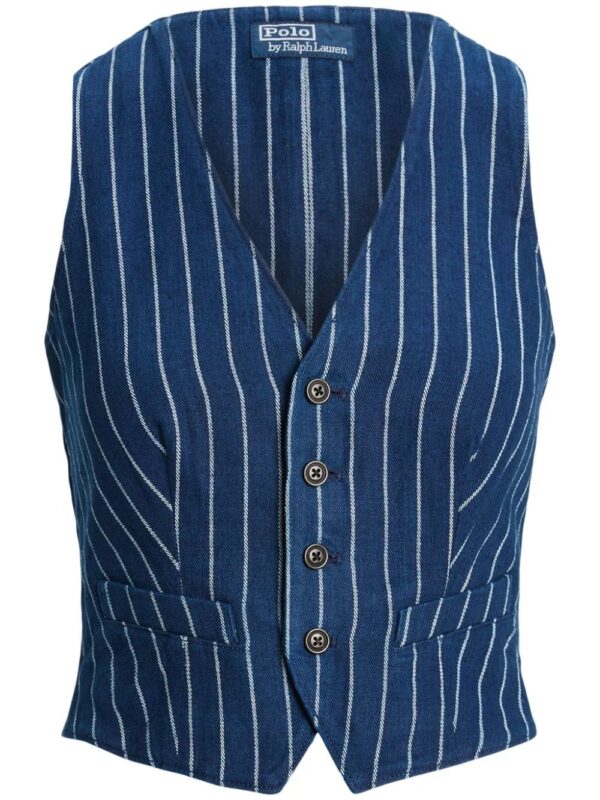 Polo Ralph Lauren  pinstripe denim waistcoat