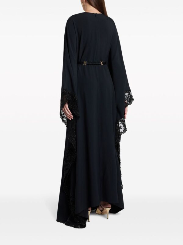 Versace Barocco lace-trim satin gown - Image 3