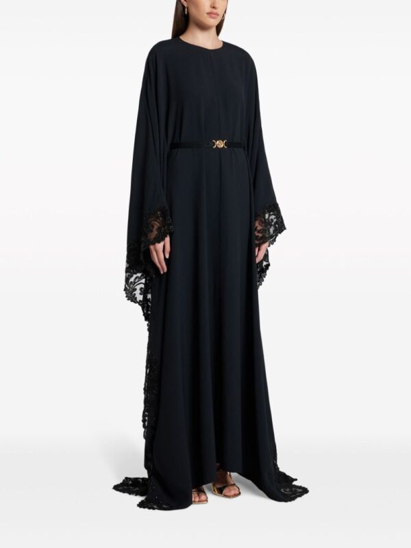 Versace Barocco lace-trim satin gown - Image 4