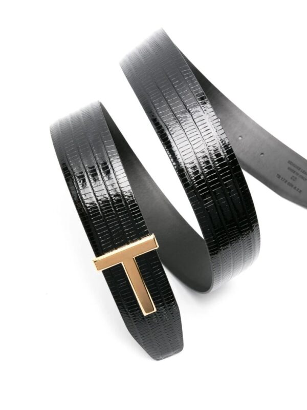 TOM FORD  T-plaque leather belt - Image 2