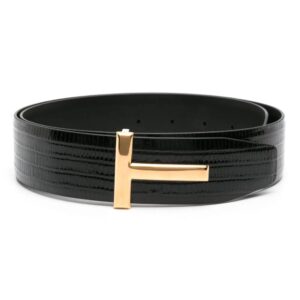 TOM FORD  T-plaque leather belt