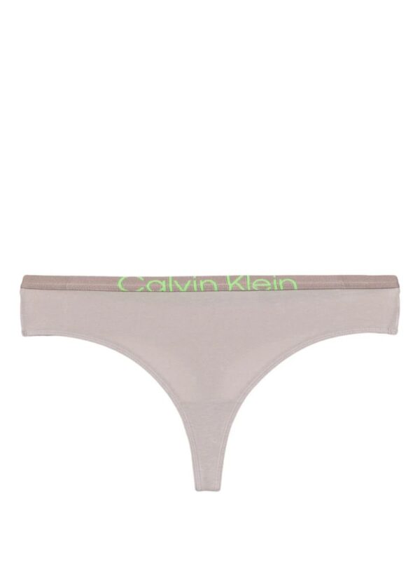 Calvin Klein  logo-waistband cotton thong