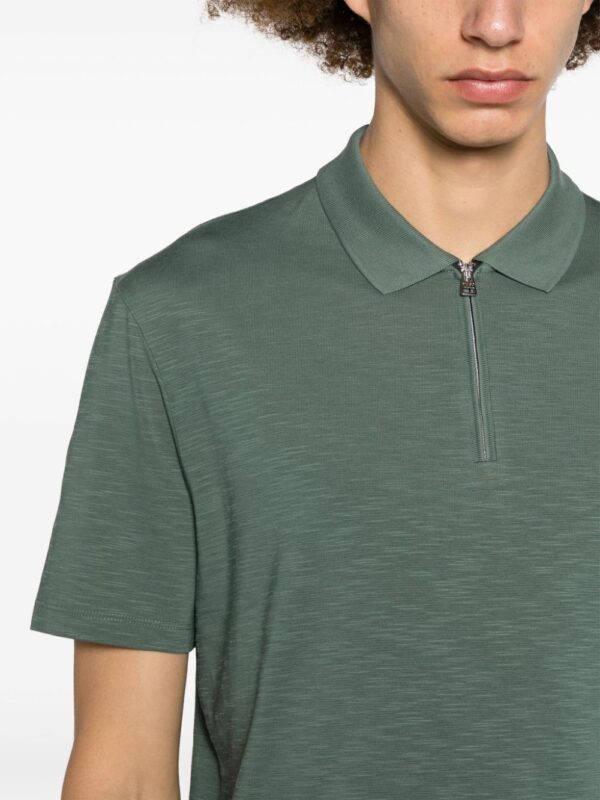 HUGO logo-appliqué zipped polo shirt - Image 5