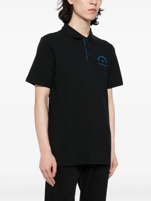 Karl Lagerfeld  logo-embroidered organic cotton polo shirt - Image 3
