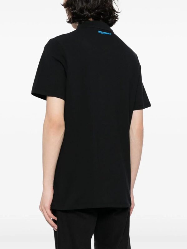 Karl Lagerfeld  logo-embroidered organic cotton polo shirt - Image 4
