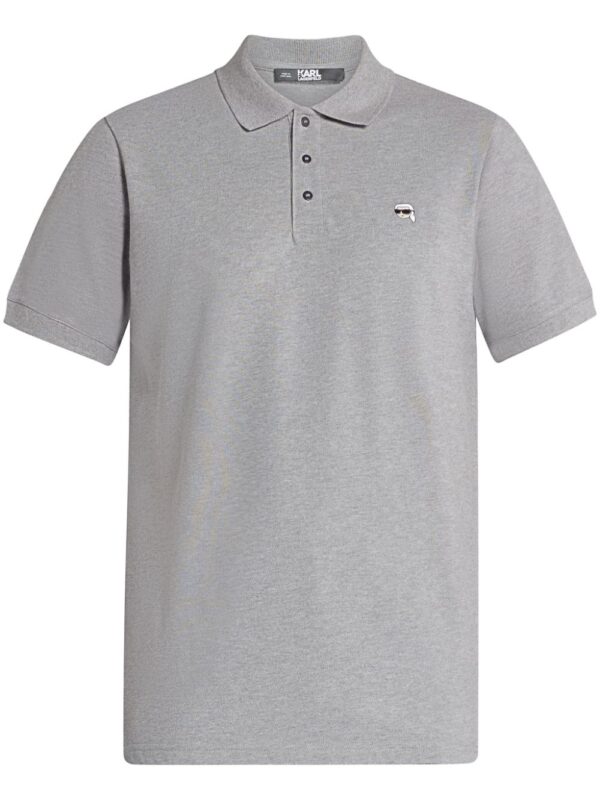 Karl Lagerfeld  Ikonik Karl-embroidered polo shirt