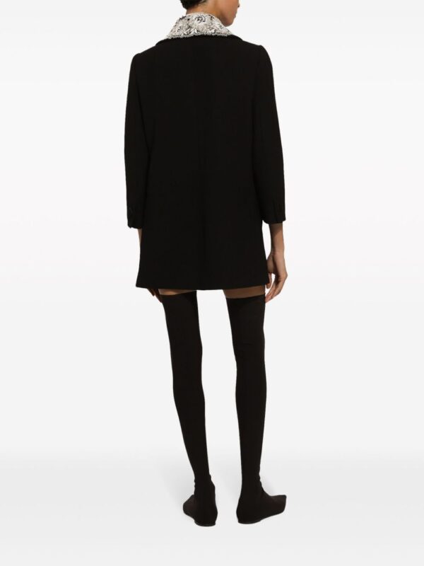 Dolce & Gabbana bib-collar virgin wool-blend minidress - Image 2