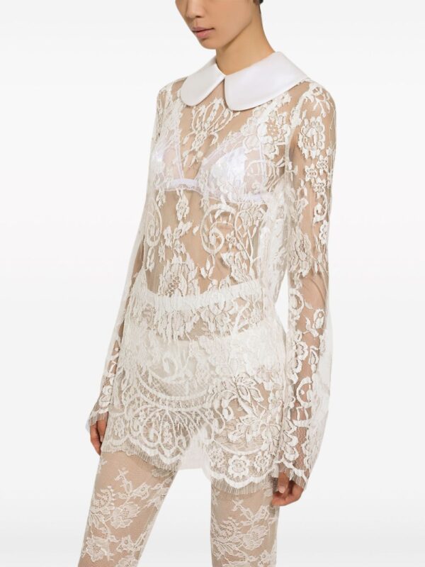 Dolce & Gabbana Peter Pan collar lace minidress - Image 2