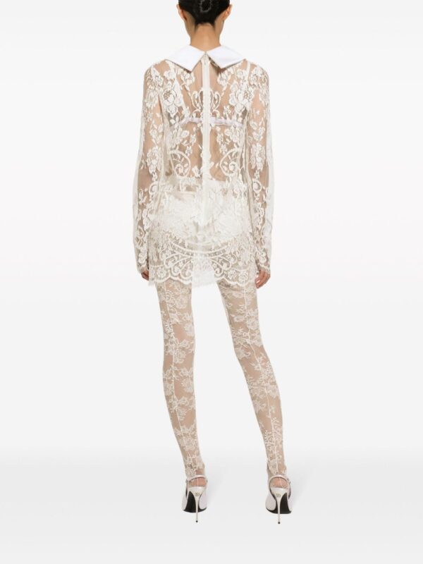 Dolce & Gabbana Peter Pan collar lace minidress - Image 3