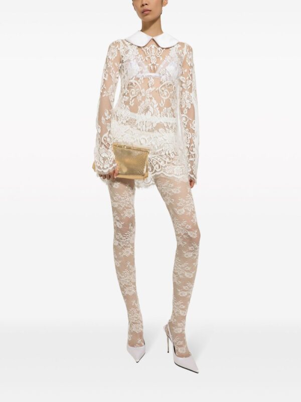 Dolce & Gabbana Peter Pan collar lace minidress - Image 5
