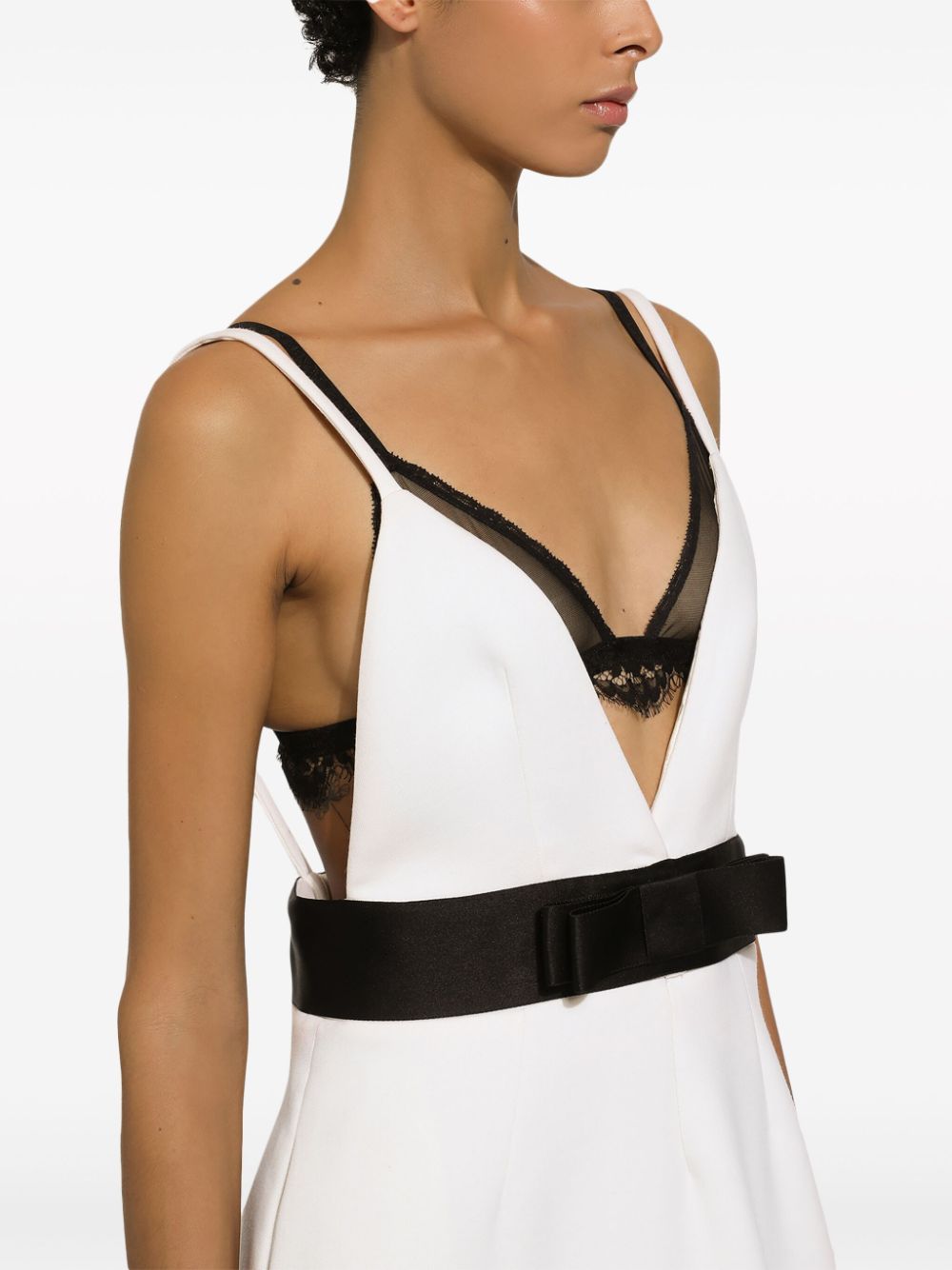 Dolce & Gabbana layered virgin wool-blend minidress - Image 5