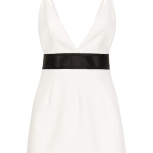 Dolce & Gabbana layered virgin wool-blend minidress