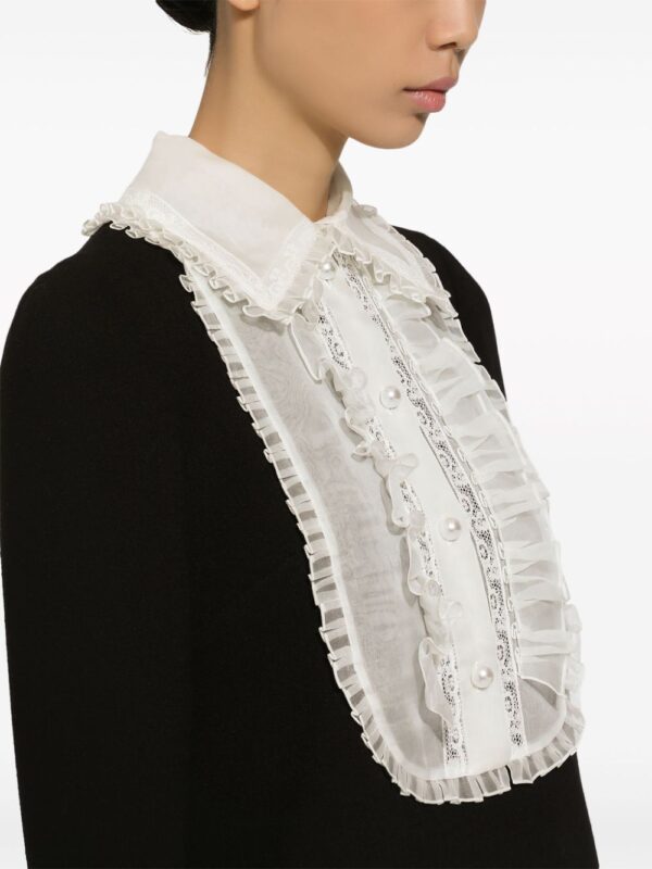 Dolce & Gabbana bib-collar virgin wool-blend minidress - Image 5